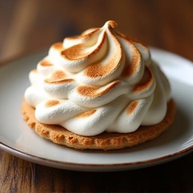 繊細な栗のペーストが美しいモンブラン、土台はメレンゲで軽やかな食感